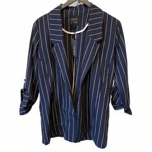 Cotton On striped open front blazer NWT